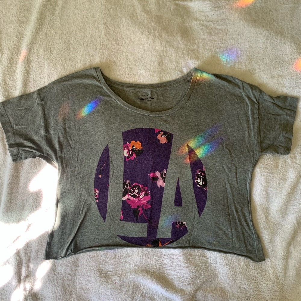 J. Crew Floral ‘LA’ Graphic Tee